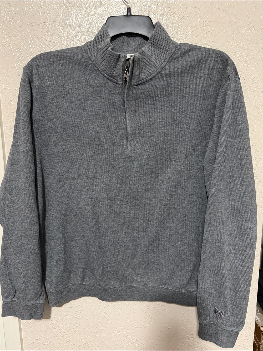 Cutter & Buck Mens Gray Pullover 1/4 Zip‎ Long Sleeve Sweatshirt Top Large